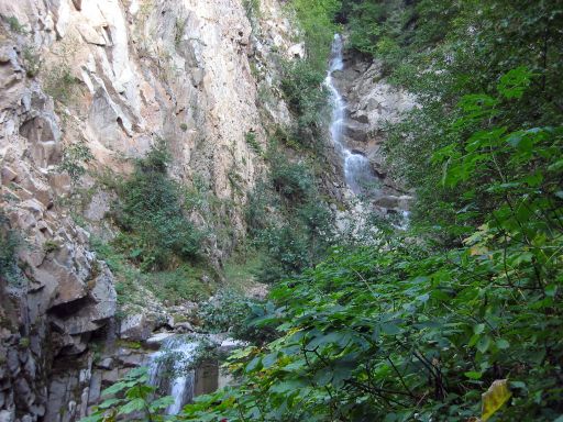 Waterfall behind the Gold Rush Cemetery