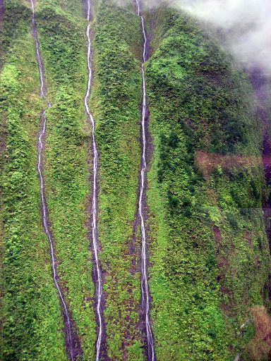 Waterfalls in Wai'ale'ale Crater
