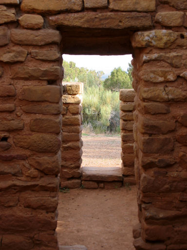 Looking out from inside Far View House