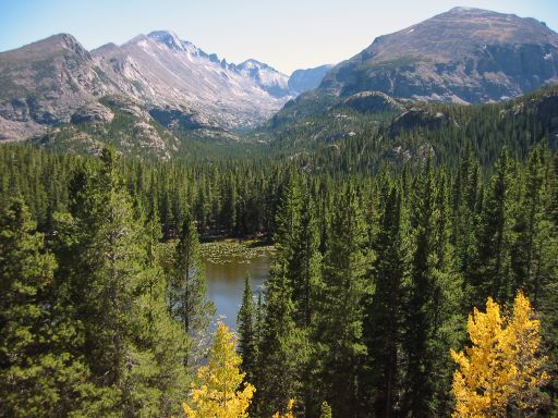 Nymph Lake and<BR>Glacier Gorge