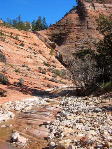 Runoff and wash along Mt. Carmel Highway