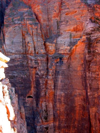 Tunnel Window in Canyon Wall