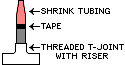 Riser with Heat Shrink tubing